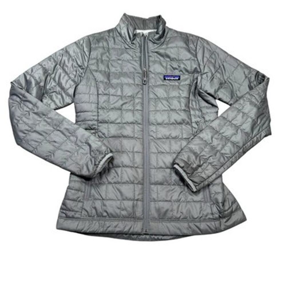 Patagonia Nano Puff Jacket Womens XS Grey Full Zip Primaloft Insulated Puffer